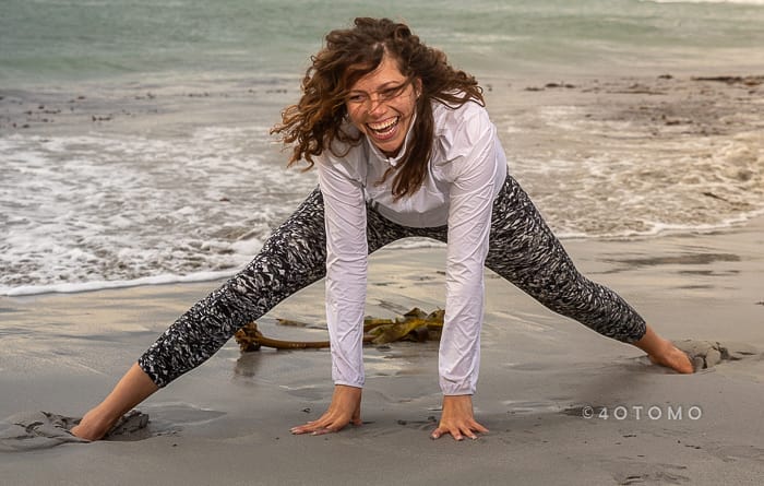 Yogi at the beach